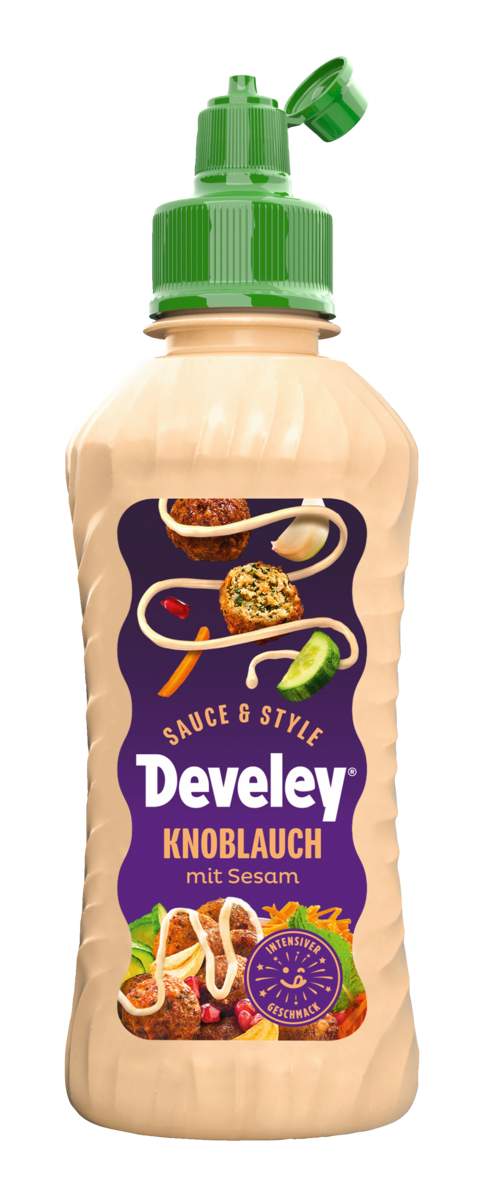 DV_Sauce  Style Knoblauch Sesam_225ml_Toppingflasche_8823