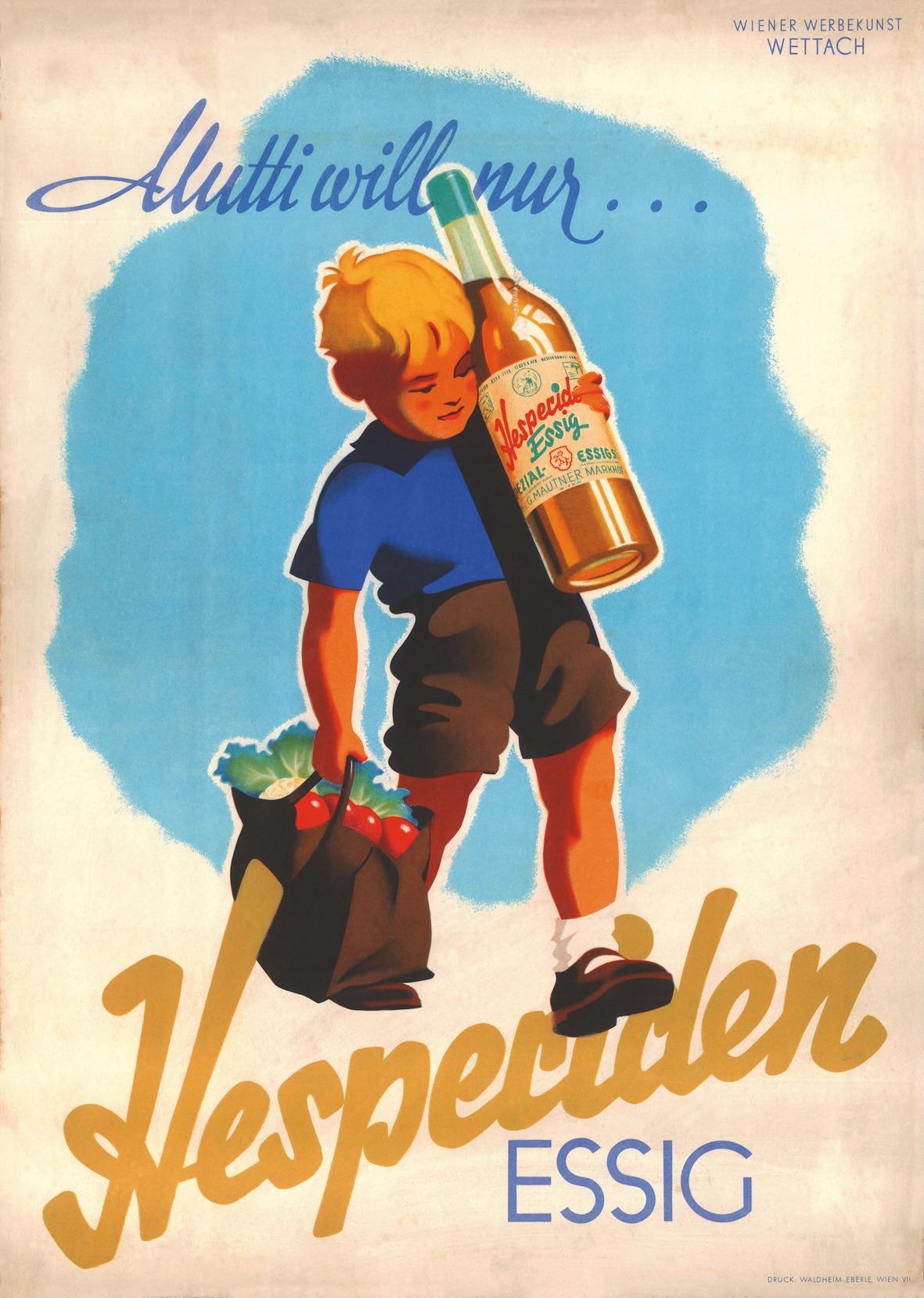 Hesperiden Essig Vintage Poster