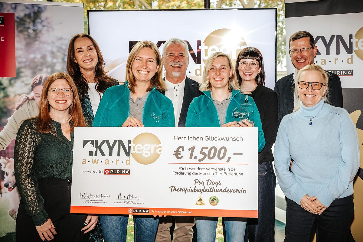 Das Team von Psy Dogs Therapiebegleithundeverein freute sich sehr über die Auszeichnung. 